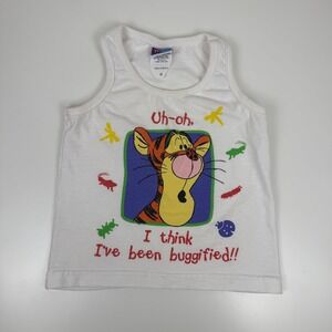 Vintage Kids Winnie the Pooh Tigger Toddler Tank Top 2T 90s Disney